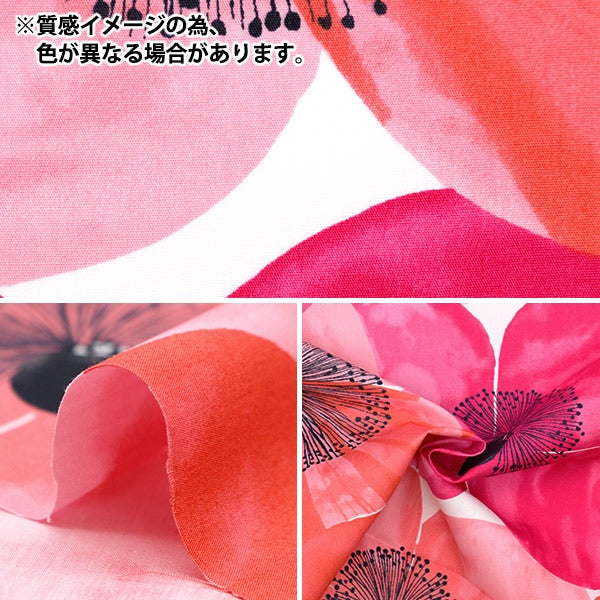 [From quantity 5] Fabric "Ueno Richibload Poppy L Size Navy UNRF-02-NV"