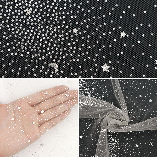 [From quantity 5] Fabric "Milky Wake Turu Galaxy Natural KT2412TC-03"