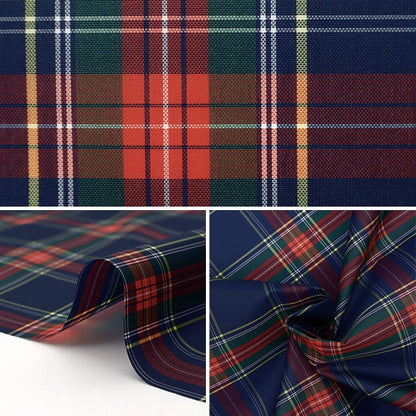 [From quantity 5] Fabric "Nyro Tan Coating Navy x Red 3328-11"