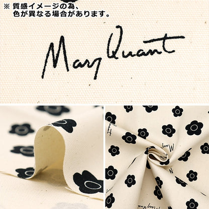 [From quantity 5] Fabric 『Oxford Mary Quant Small Flower White AP1020S-1A]