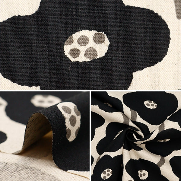 [From quantity 5] Fabric "Cotton hemp canvas poppy 850430-1-1"