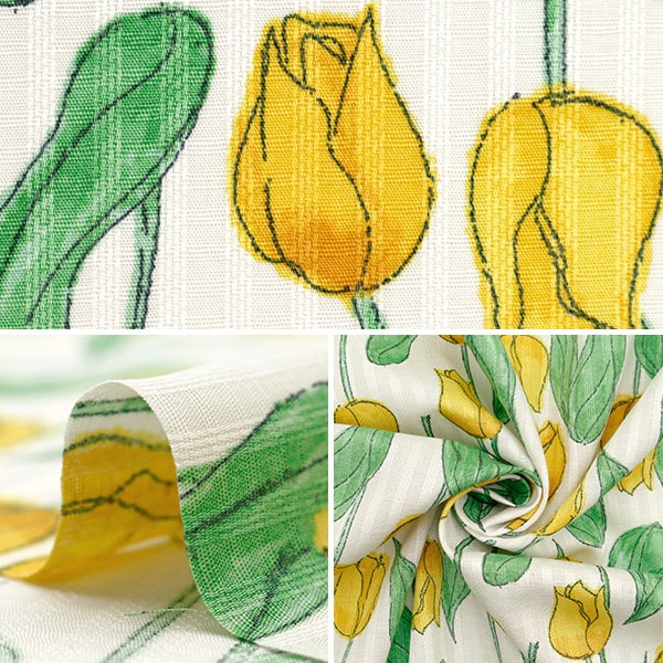 [From quantity 5] Fabric "Pikedby Tulip Ivory ST1110-2A"