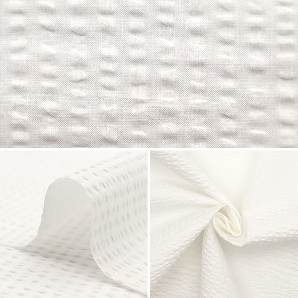 [From quantity 5] Fabric "Wavy Sheer Salt Reduced White Salt-176WH"
