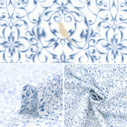 [From quantity 5] Fabric 『Scare Print Victorian Garden White SP3500-2A]