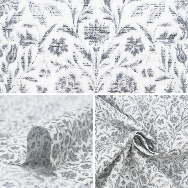 [From quantity 5] Fabric 『Scare Print Victorian Garden White SP3500-4A]