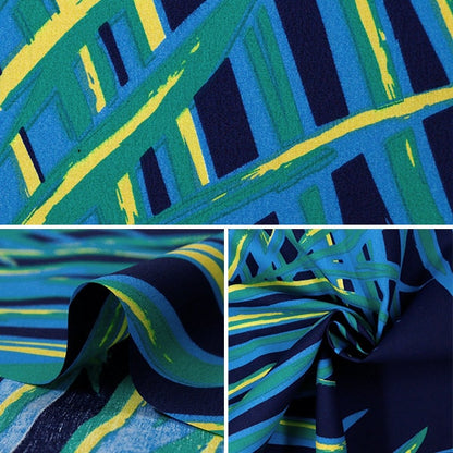 [From quantity 5] Fabric "Maunaroa T/C Hawaii Amplint Palm Leaf Navy YFOP0479"
