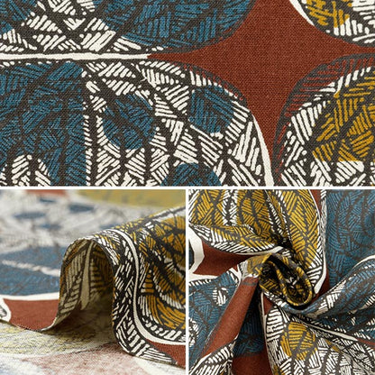 [From quantity 5] Fabric "Cotton linenSheeting African Fabric Style Style Onion Pattern Red YKA-21000-2A] KOKKA
