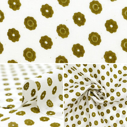 [From quantity 5] Fabric "Indoor print Komon pattern Yellow RAM-BOI-1F"
