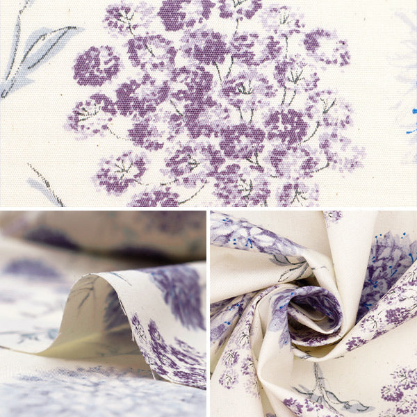 [From quantity 5] Fabric "Broadphennel Natural x Lilac 850452-1-1"