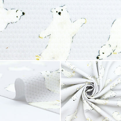 [From quantity 5] Fabric "Cool Cross Shirokuma White 150-1649-D1"