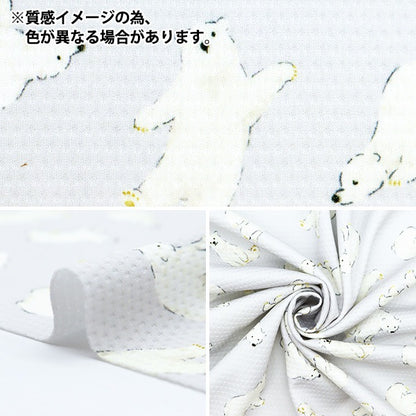 [From quantity 5] Fabric "Cool Cross Polty Bear Blue 150-1649-D2"