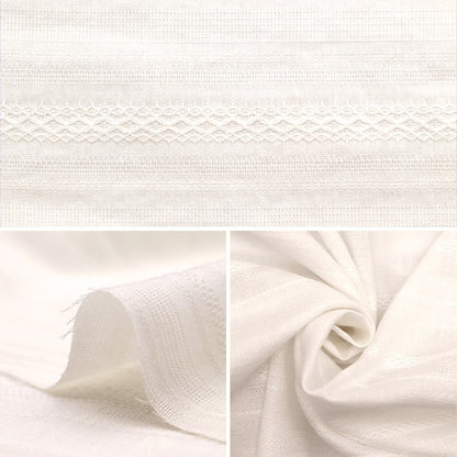 [From quantity 5] Fabric "cottonJacquard White KW0246-02]