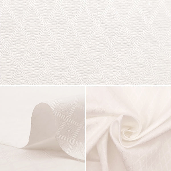 [From quantity 5] Fabric "cottonJacquard White KW6267]