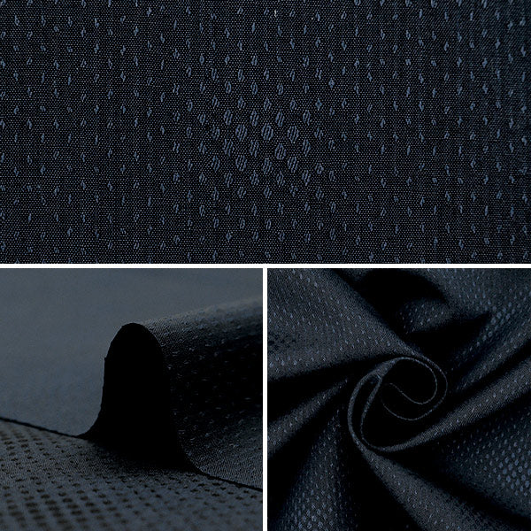 [From quantity 5] Fabric "cottonJacquard Navy KW7938]