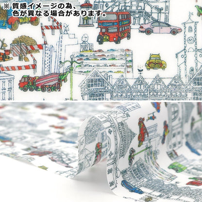 Fabric "Liberty Fabric LaminatedCut Cloth Approximately 33cm x 50cm London's Calling CR363J4207-BU] Liberty Japan