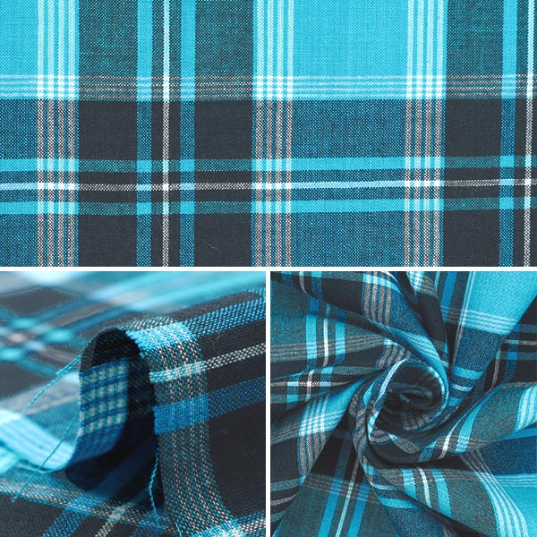 [From quantity 5] Fabric "Madras Check Blue Navy INM24-BLNV"