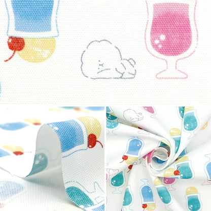 [From quantity 5] Fabric 『Oxford Cream Sodawan White AP42102-1A]