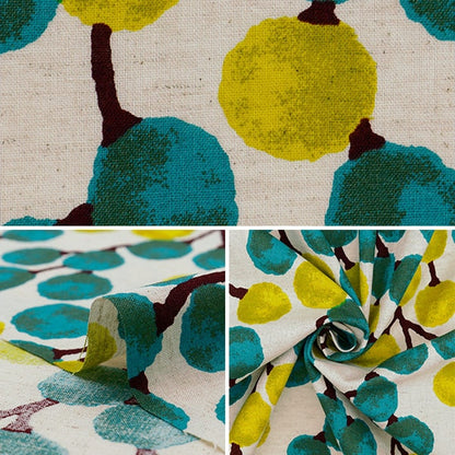 [From quantity 5] Fabric "Ukonoko cloth cotton linenSheeting Pione Green UP5926-A] COTTON KOBAYASHI
