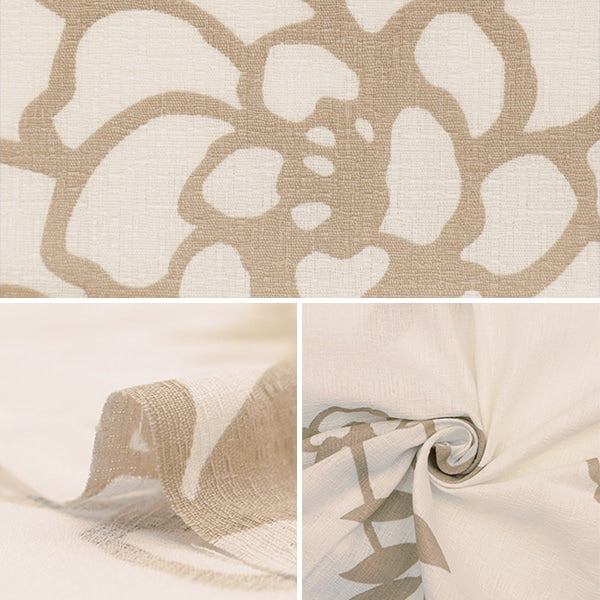 [From quantity 5] Fabric "Interior print Kokuriko Pattern White 142-1349-A1"