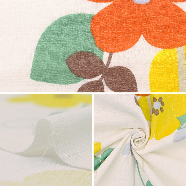 [From quantity 5] Fabric "Interior Print Melange Pattern White 142-1349-B1"