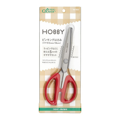 Handcraft Scissor "Pinking scissors hobby giza blade (5mm 19cm) 36-632" Clover