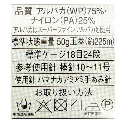 秋冬毛糸 『Alpaca Leggero (アルパカレジェーロ) 3番色』 RichMore リッチモア