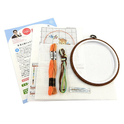 Embroidery kit "brain training handicraft cross stitch squirrels and wooden fruit YN-5"