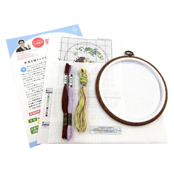 Embroidery kit "brain training handicraft cross stitch hedgehog and grape YN-6"
