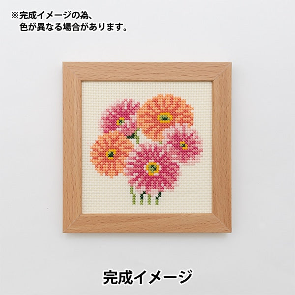 Embroidery kit "Small flower frame gerbera 883" Lecien Lecien COSMO Cosmo
