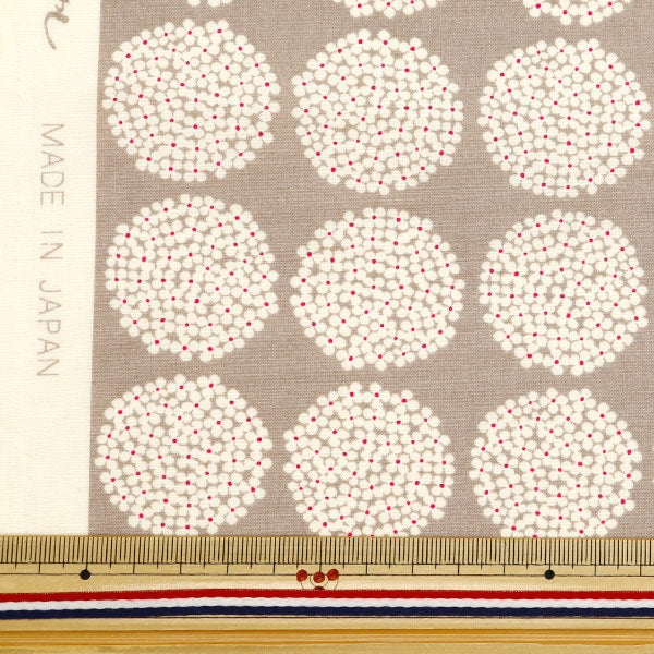 [From quantity 5] Fabric "Ukono cloth Broad Mini Hydrangea Greige Up5790-G" COTTON KOBAYASHI