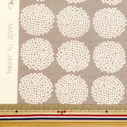 [From quantity 5] Fabric "Ukono cloth Broad Mini Hydrangea Greige Up5790-G" COTTON KOBAYASHI