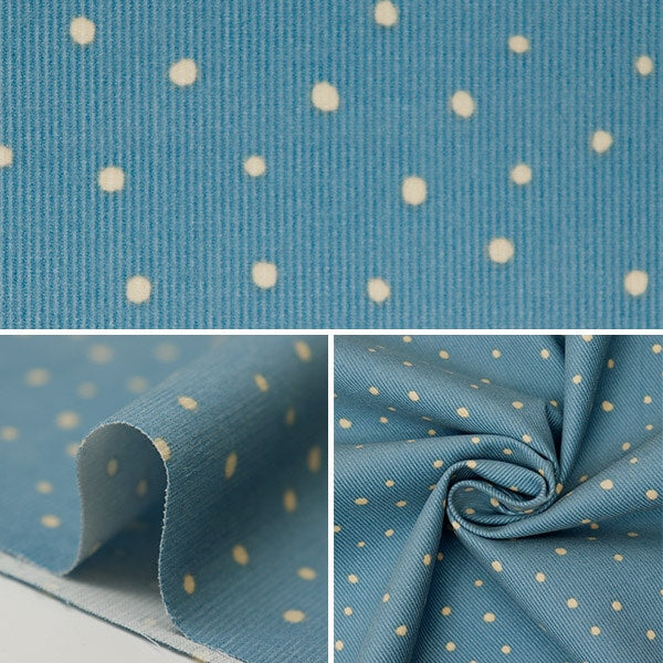 [From quantity 5] Fabric "Fine Cold Pot Print Blue Kof-45Lbl"