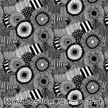 [From quantity 5] Fabric "Marimekko Pietnishill Toraptalha Black 067914-190 (made by Finnish)"