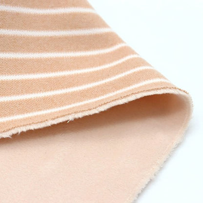 [From quantity 5] Fabric "Bonding Knit Border Beige BN201-01BE"