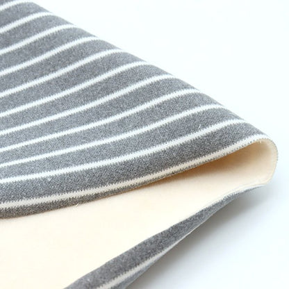 [From quantity 5] Fabric "Bonding Knit Border Gray BN201-02GY"