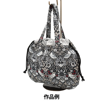 [来自数量5] 织物 “莫里斯最好的 板材织物 草莓海黑色X红色8176-55]