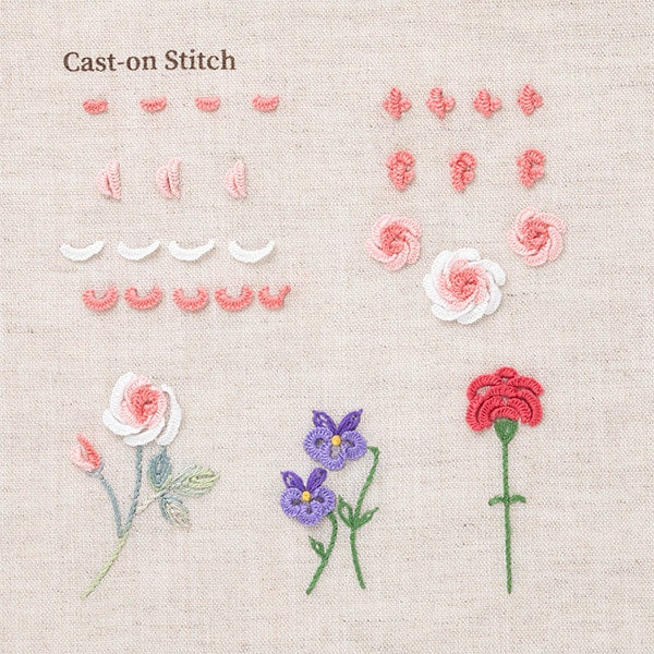 Embroidery kit "Stitchbook with French embroidery stereic stitches EK-103" Tulip tulip