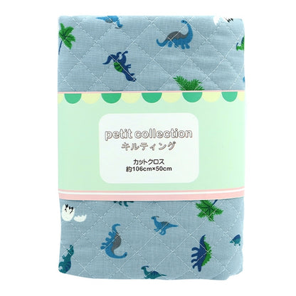 Fabric 『SheetingQuilt Petit Collection Dinosaur Cut Cloth Approximately 106 x 50cm Blue CQ-PTC-DINO-B "