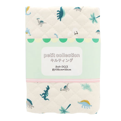 Fabric 『SheetingQuilt Petit Collection Dinosaur Cut Cloth Approximately 106 x 50cm Natural CQ-PTC-DINO-D]