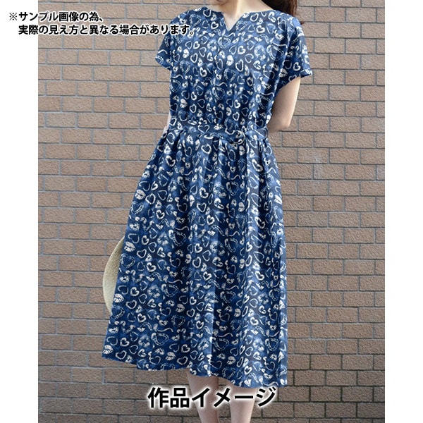 [From quantity 5] Fabric "Liberty Fabric Tana lawn Tai Dai Hearts 3636833-BU] Liberty Japan