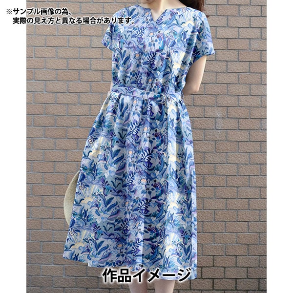 [From quantity 5] Fabric "Liberty Fabric Tana lawn Unaland Skape 3634150-24BU] Liberty Japan