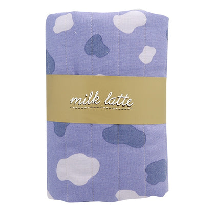 Fabric 『SheetingQuilt Cut Cloth Approximately 101cm x 50cm Milk Latte Mou Blue MLJS50-08B]