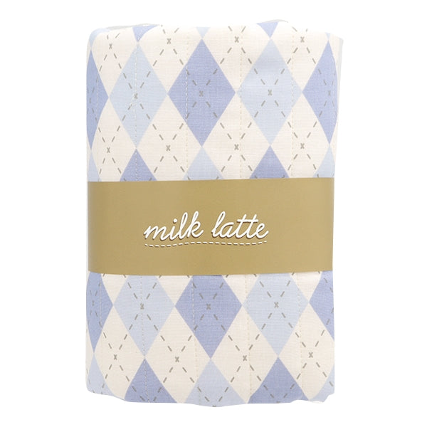 Fabric 『SheetingQuilt Cut Cloth Approximately 101cm x 50cm Milk Latte Argile Blue MLJS50-12C]