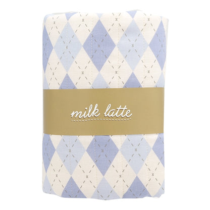Fabric 『SheetingQuilt Cut Cloth Approximately 101cm x 50cm Milk Latte Argile Blue MLJS50-12C]