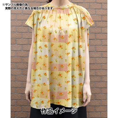 [From quantity 5] Fabric "Liberty Fabric Tana lawn Shaling Rose DC33630-YE] Liberty Japan