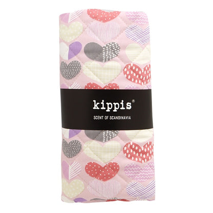 Fabric "Kippis (Kippis) OxfordQuilt Cut Cloth Approximately 101 x 50cm Heart Pink CQKPO-17n]
