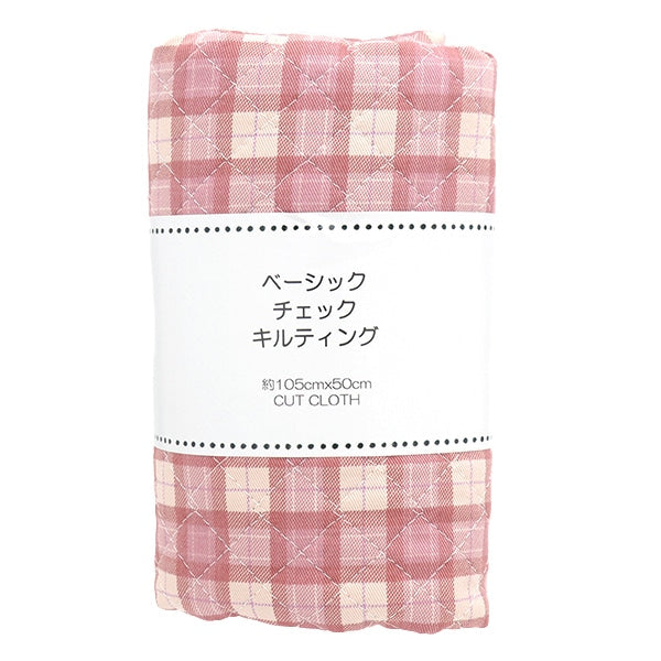 Fabric "Twill basic check quiltCut Cloth Approximately 105 x 50cm Pink CQ88320-1-13]