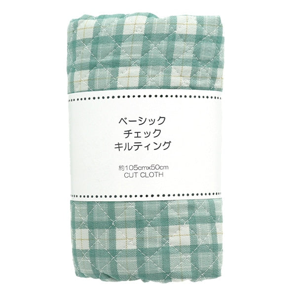 Fabric "Twill basic check quiltCut Cloth Approximately 105 x 50cm Green CQ88320-1-15]