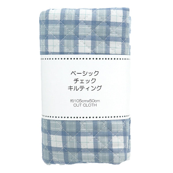 Fabric "Twill basic check quiltCut Cloth Approximately 105 x 50cm Blue CQ88320-1-16]
