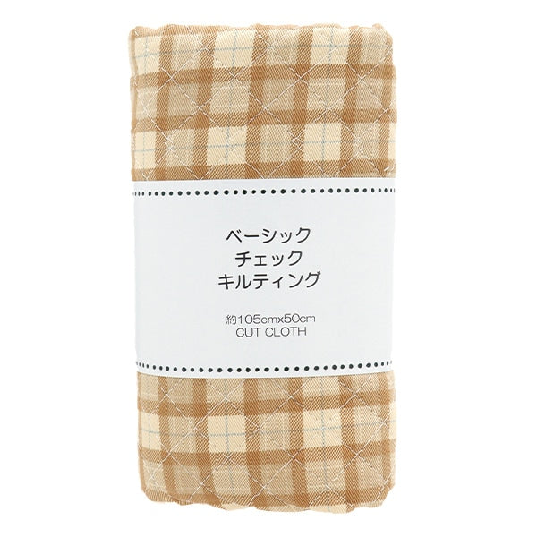 Fabric "Twill basic check quiltCut Cloth Approximately 105 x 50cm beige CQ88320-1-17]